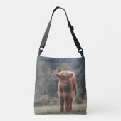 ハイランド牛ふくらはぎ秋の草原 クロスボディバッグ (裏面)