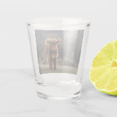 ハイランド牛ふくらはぎ秋の草原 ショットグラス (裏面)