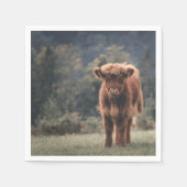 ハイランド牛ふくらはぎ秋の草原 スタンダードカクテルナプキン (正面)