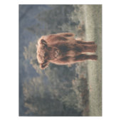 ハイランド牛ふくらはぎ秋の草原 テーブルクロス (正面)