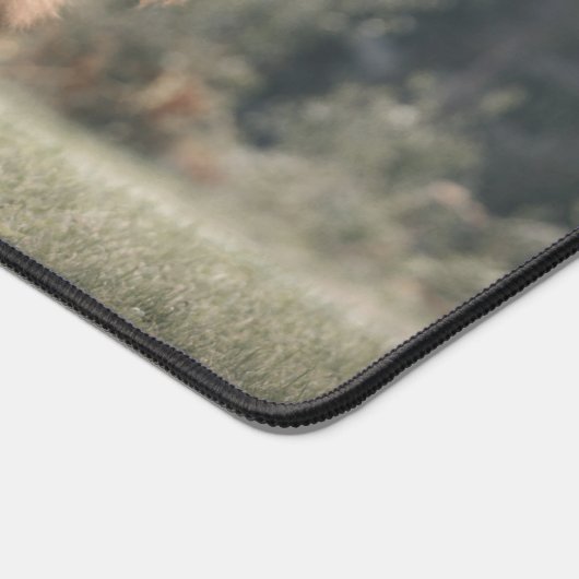 ハイランド牛ふくらはぎ秋の草原 デスクマット (コーナー)