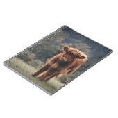 ハイランド牛ふくらはぎ秋の草原 ノートブック (左側)