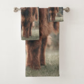 ハイランド牛ふくらはぎ秋の草原 バスタオルセット (インサイチュ)