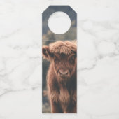 ハイランド牛ふくらはぎ秋の草原 ボトルネックタグ (正面)