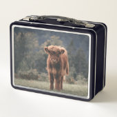 ハイランド牛ふくらはぎ秋の草原 メタルランチボックス (裏面)