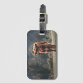 ハイランド牛ふくらはぎ秋の草原 ラゲッジタグ (正面縦)