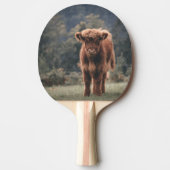 ハイランド牛ふくらはぎ秋の草原 卓球ラケット (正面)