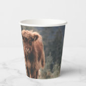 ハイランド牛ふくらはぎ秋の草原 紙コップ (裏面)