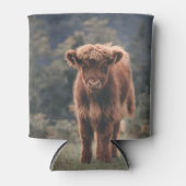 ハイランド牛ふくらはぎ秋の草原 缶クーラー (正面)