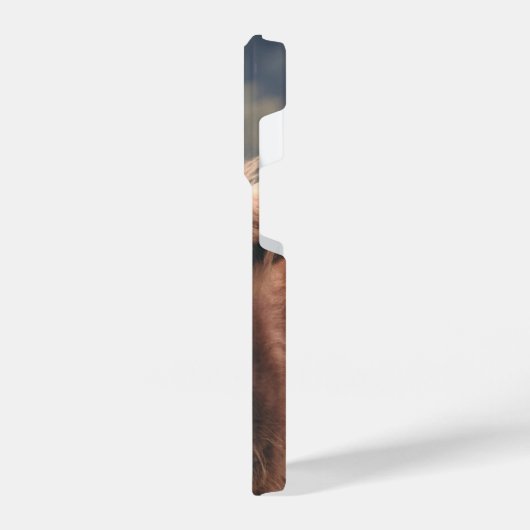 ハイランド牛ふくらはぎ秋の草原 iPhoneケース (左側面)