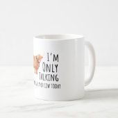 ハイランド牛イラストレーション威厳のあるスコティッシュキャトル コーヒーマグカップ (正面右)