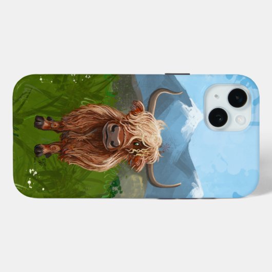 ハイランド牛エレクトロニクス Case-Mate iPhoneケース (裏面 (横))