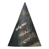 ハイランド牛カーフモノグラム最初の誕生日パーティー パーティーハット (左)