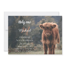 ハイランド牛カーフモノグラム最初の誕生日パーティー