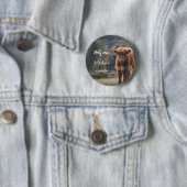 ハイランド牛カーフモノグラム最初の誕生日パーティー 缶バッジ (インサイチュ)