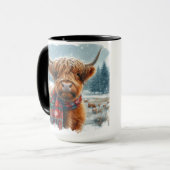 ハイランド牛クリスマスコーヒーマグカップ マグカップ (正面左)