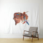 ハイランド牛クール、牛、サングラス タペストリー (インサイチュ(横))