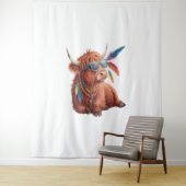 ハイランド牛クール、牛、サングラス タペストリー (インサイチュ)