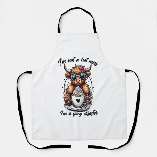 ハイランド牛コーヒー、コーヒー牛 エプロン (正面)