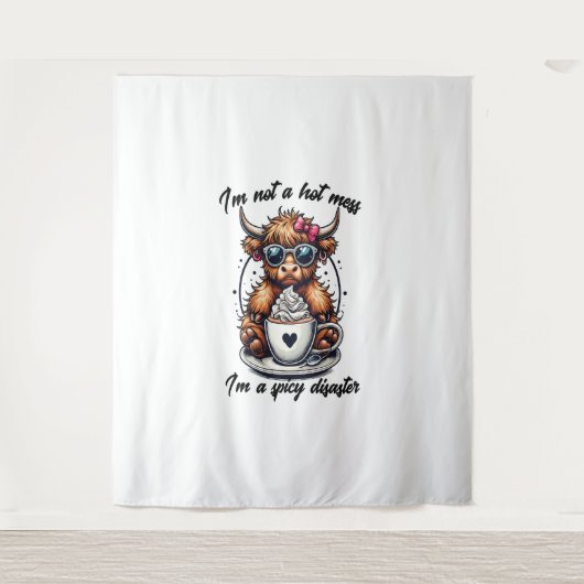 ハイランド牛コーヒー、コーヒー牛 タペストリー (正面)