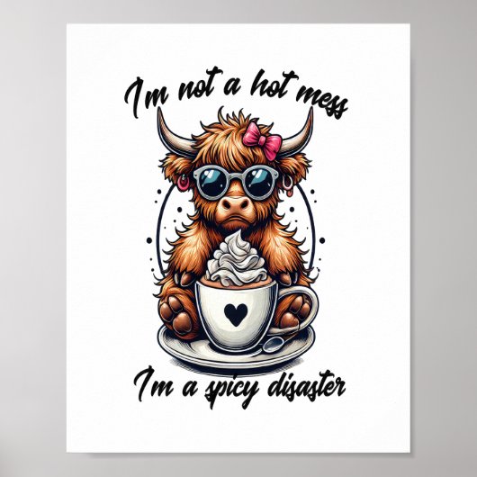 ハイランド牛コーヒー、コーヒー牛 ポスター (正面)