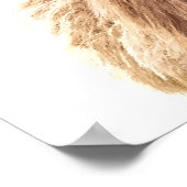 ハイランド牛スコットランド動物ポートレート ポスター (角)