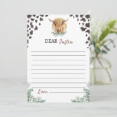 ハイランド牛タイムカプセルノートメッセージカード サンキューカード (スタンド正面)