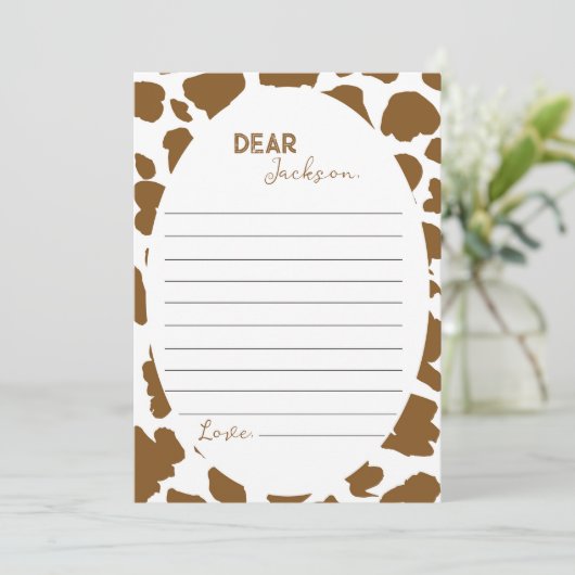 ハイランド牛タイムカプセルノートメッセージカード サンキューカード (スタンド正面)