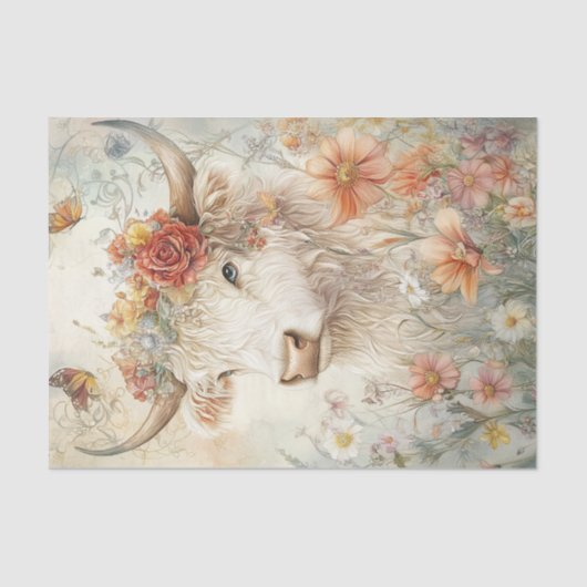 ハイランド牛ティッシュペーパー 薄葉紙 (正面)