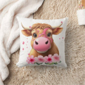 ハイランド牛バーストバブルガムキュートクッション クッション (ブランケット)