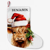ハイランド牛フェスティバルファームアニマルクリスマス スモールクリスマスストッキング (正面)