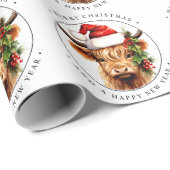 ハイランド牛フェスティバルファームアニマルメリークリスマス ラッピングペーパー (ロールコーナー)