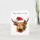 ハイランド牛フェスティバルファームメリークリスマスへモー シーズンカード (正面)