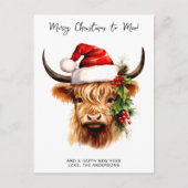 ハイランド牛フェスティバルファームメリークリスマスへモー シーズンポストカード (正面)