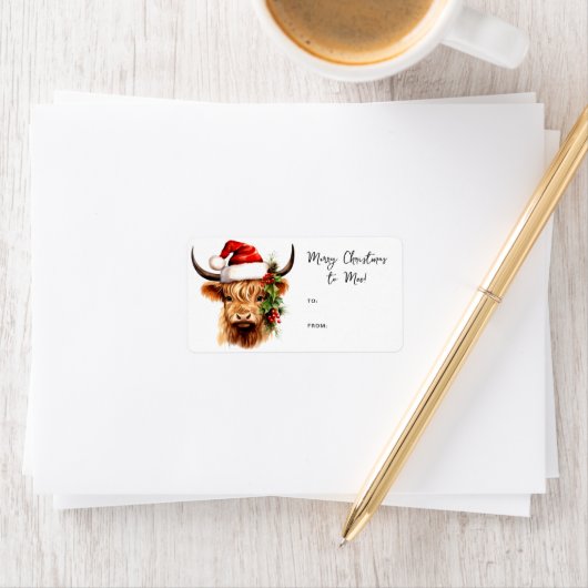 ハイランド牛フェスティバルファームメリークリスマスギフト ラベル (インサイチュ)