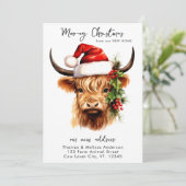 ハイランド牛フェスティバル農場動物クリスマスムービング シーズンカード (スタンド正面)