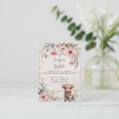 ハイランド牛フローラかわいい愛らしいおむつラッフル エンクロージャーカード (スタンド正面)