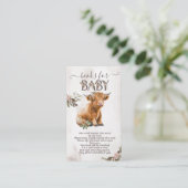 ハイランド牛フローラブックベビーカード エンクロージャーカード (スタンド正面)