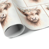 ハイランド牛フローラブライダルヘッドピース ラッピングペーパー (ロールコーナー)