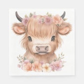 ハイランド牛フローラボホパーティーナプキン スタンダードランチョンナプキン (正面)