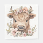 ハイランド牛フローラボホパーティーナプキン スタンダードランチョンナプキン (正面)