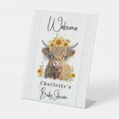 ハイランド牛フローラボホファームアニマルブライダルシャワー 台座サイン (正面)