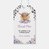 ハイランド牛フローラ誕生日サンキューユーラベル ギフトタグ (正面)