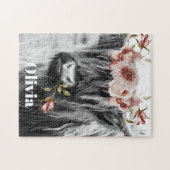 ハイランド牛フローラ |西部の女性のカーボーイの子供の名前 ジグソーパズル (横)