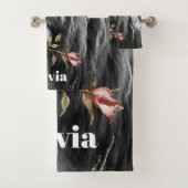 ハイランド牛フローラ |西部の女性のカーボーイの子供の名前 バスタオルセット (インサイチュ)