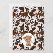 ハイランド牛プリント1st誕生日 招待状 (裏面)