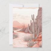 ハイランド牛ベビーとママ赤ちゃんシャワー砂漠 招待状 (裏面)