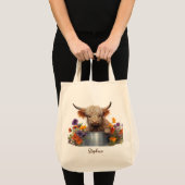 ハイランド牛ベビー パーソナライズされた トートバッグ (正面(商品))