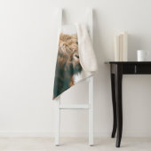 ハイランド牛ポートレート名前をカスタムするイニシャルモノグラム シェルパブランケット (インサイチュ)