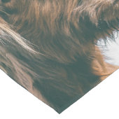 ハイランド牛ポートレート名前をカスタムするイニシャルモノグラム ショートテーブルランナー (コーナー)